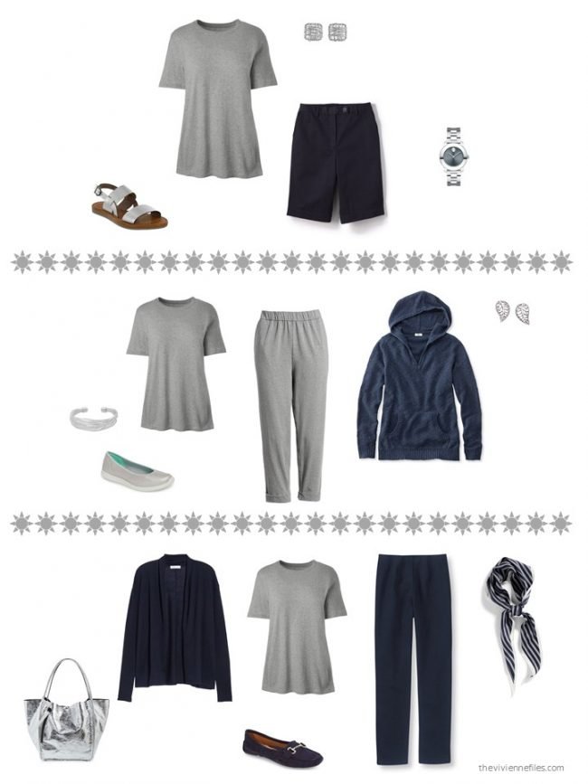 13. 3 ways to wear a grey tee shirt from a capsule wardrobe