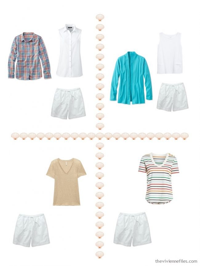 15. 4 ways to wear white shorts from a 4 by 4 Wardroe