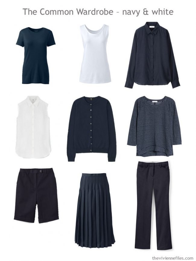 Common Wardrobe in navy and white