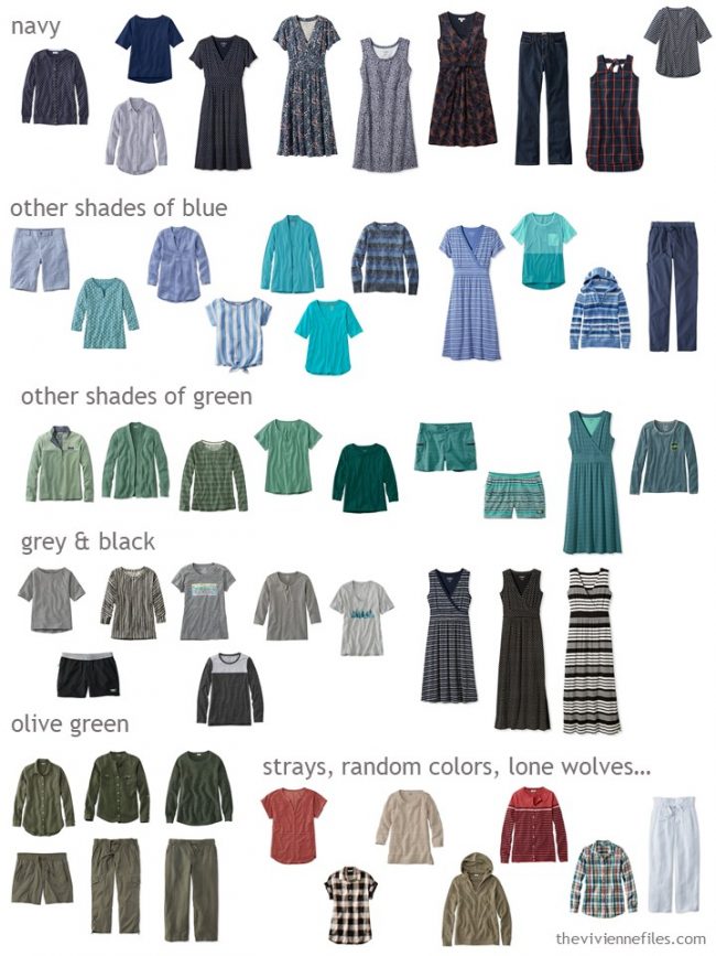 2. wardrobe sorted by color