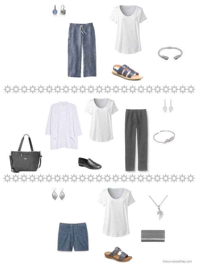 23. three ways to wear a striped tee shirt from a capsule wardrobe