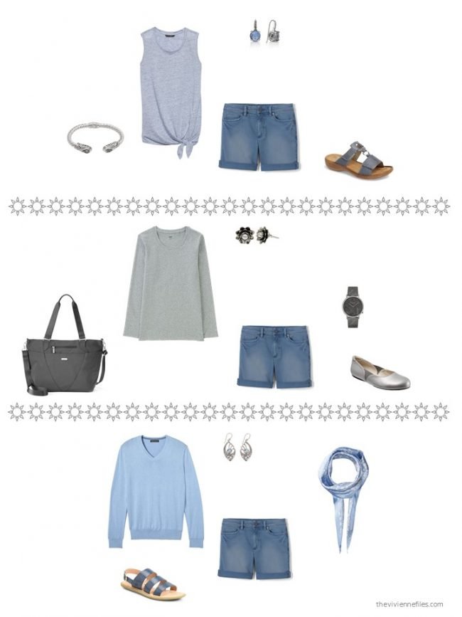 25. 3 ways to wear denim shorts from a capsule wardrobe