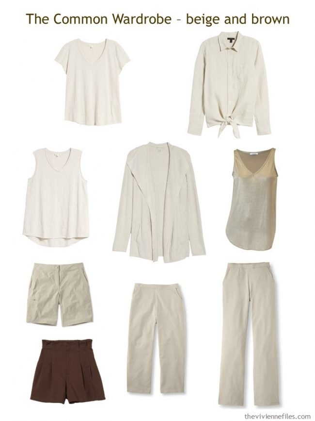 3. Common Wardrobe in beige with gold and brown