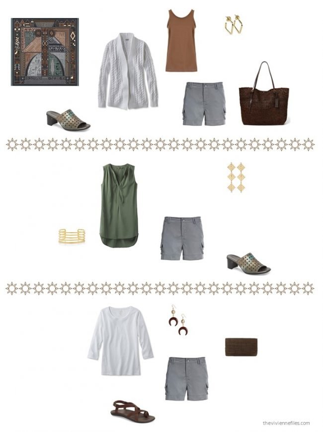 30. 3 ways to wear grey shorts from a capsule wardrobe