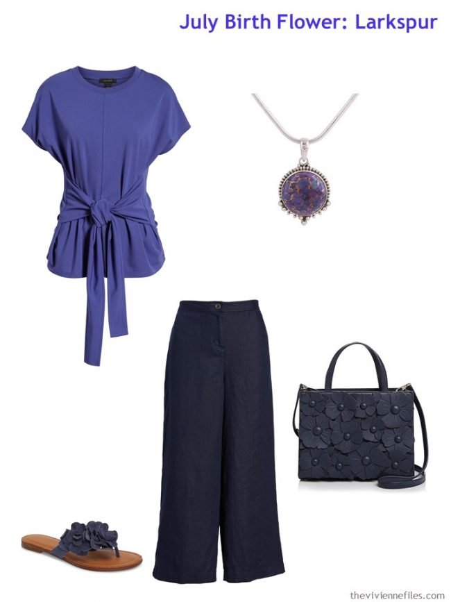 4. purple and navy business casual outfit