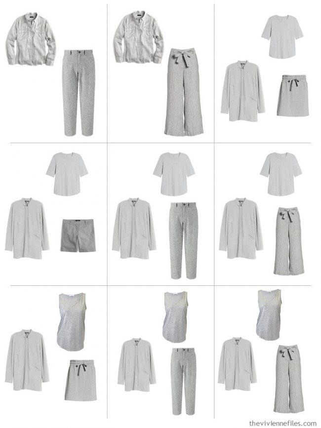 5. 9 outfits from A Common Wardrobe in shades of grey