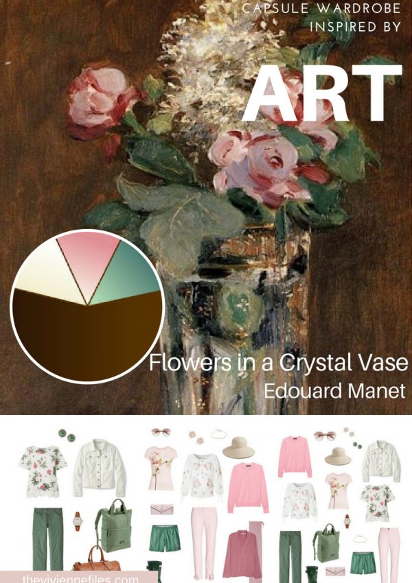 A TRAVEL CAPSULE WARDROBE INSPIRED BY FLOWERS IN A CRYSTAL VASE BY MANET