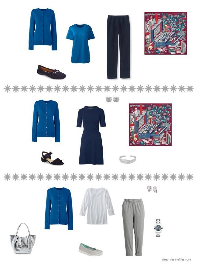 15. 3 ways to wear a blue cardigan