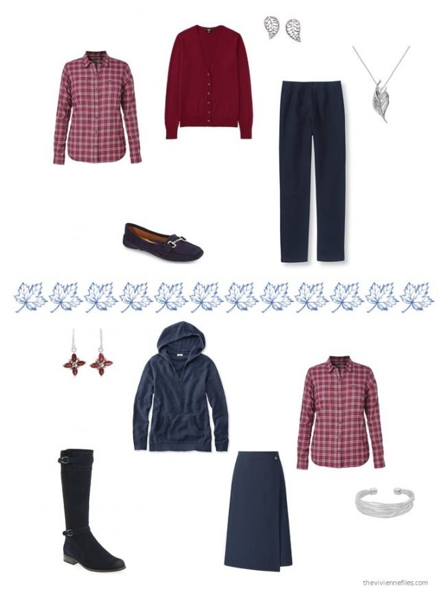 16. 2 ways to wear a red plaid flannel shirt