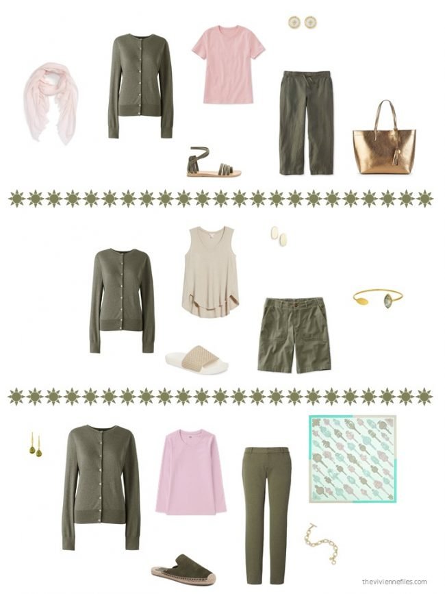 20. 3 ways to wear an olive cardigan