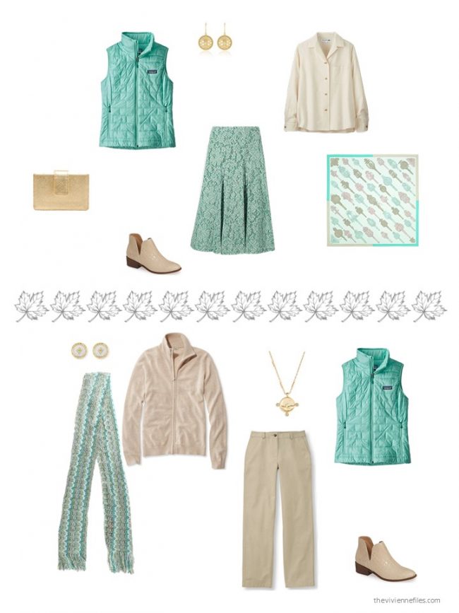 23. 2 ways to wear a green vest