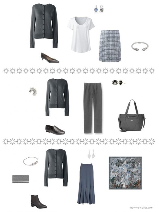 25. 3 ways to wear a charcoal cardigan