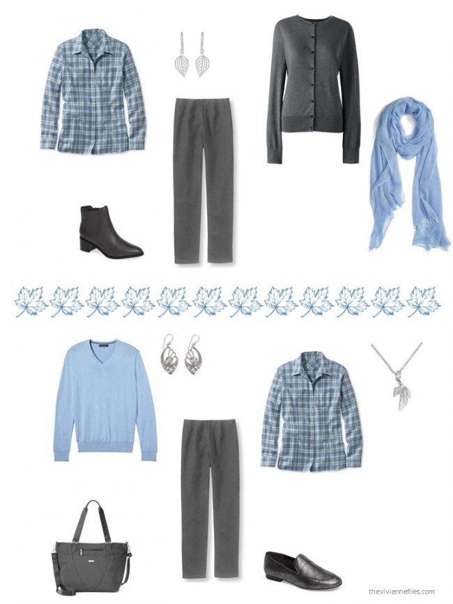 28. 2 ways to wear a blue plaid flannel shirt