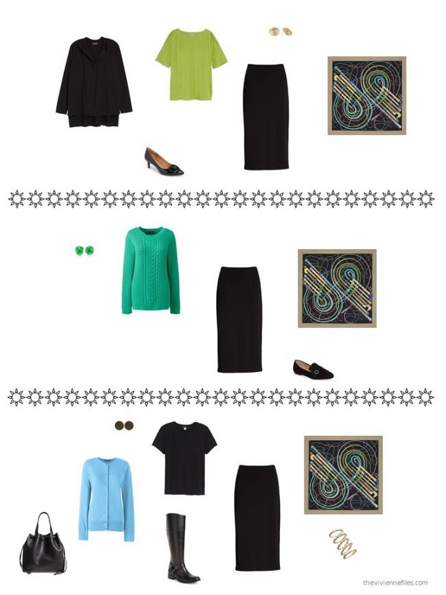 3. 3 ways to wear a black skirt