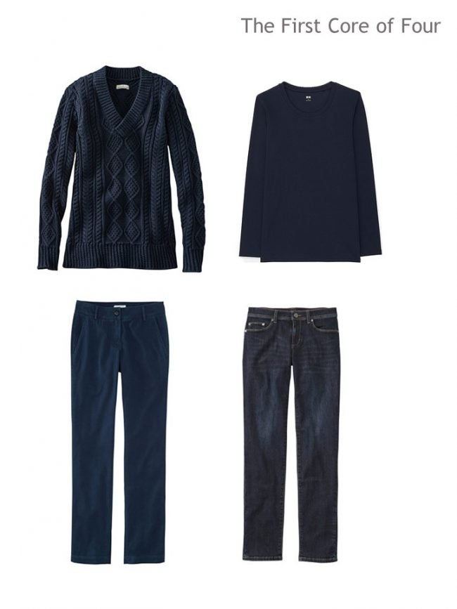 3. Core of 4 navy garments for Autumn