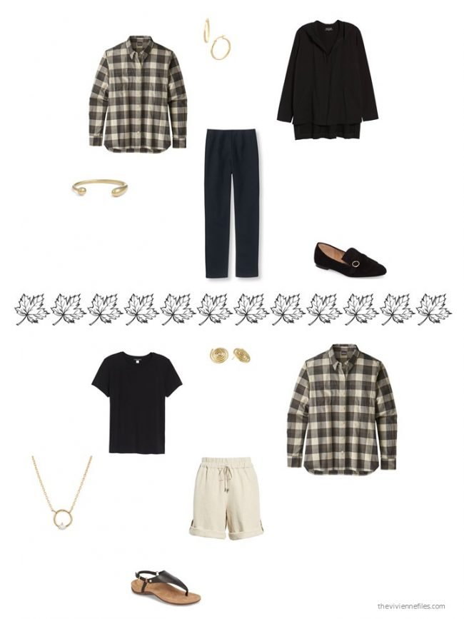 4. 2 ways to wear a black plaid flannel shirt