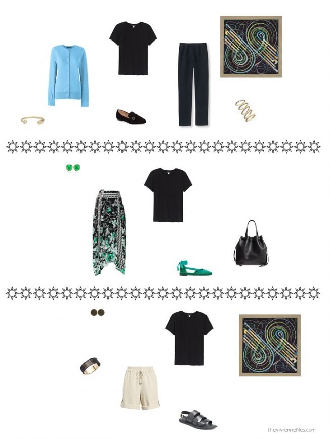 4. 3 ways to wear a black silk tee