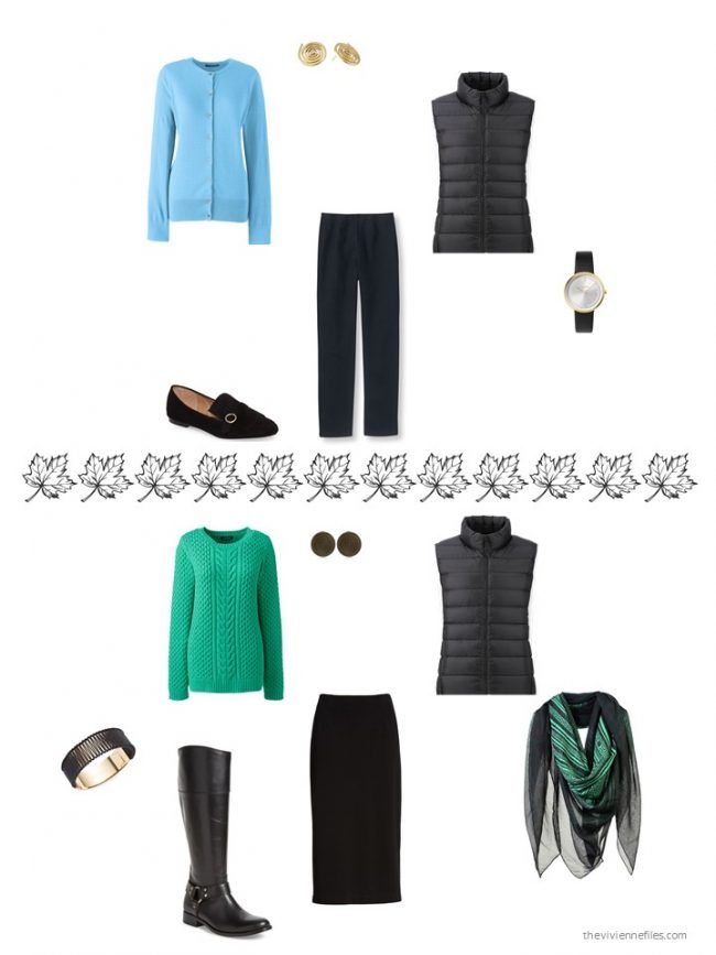 5. 2 ways to wear a black down vest