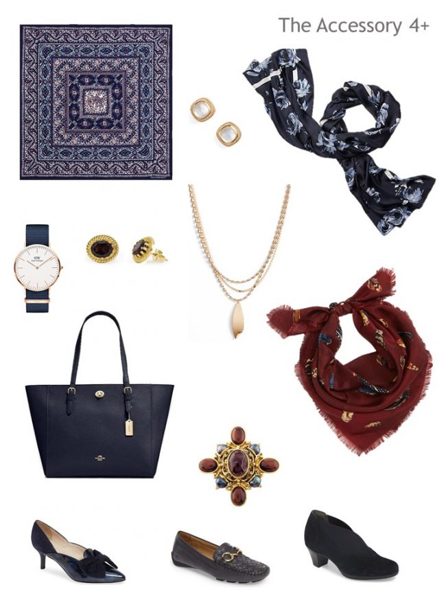 8. Accessories for a navy-based business wardrobe