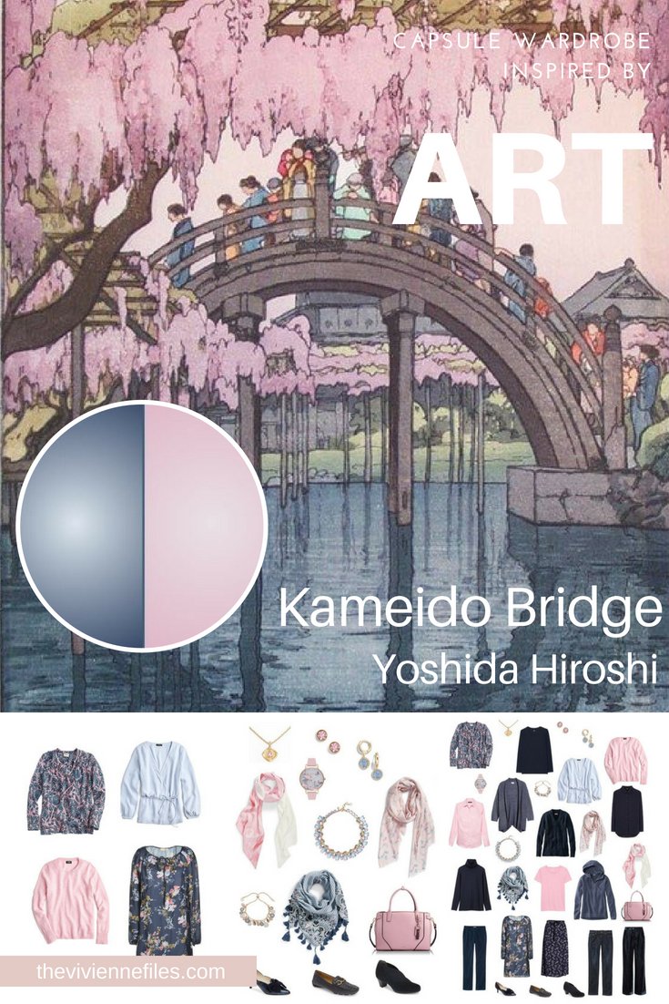 PROJECT 333 TRAVEL CAPSULE WARDROBE INSPIRED BY KAMEIDO BRIDGE BY YOSHIDA HIROSHI