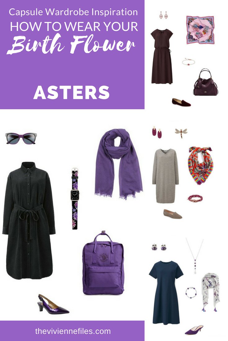 CREATE A TRAVEL CAPSULE WARDROBE INSPIRED BY ASTERS, THE BIRTH FLOWER FOR SEPTEMBER