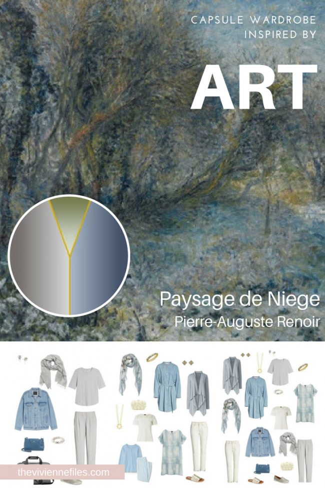 A TRAVEL CAPSULE WARDROBE INSPIRED BY PAYSAGE DE NEIGE BY RENOIR