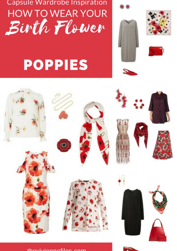 A TRAVEL CAPSULE WARDROBE INSPIRED BY POPPIES - THE BIRTH FLOWER FOR AUGUST