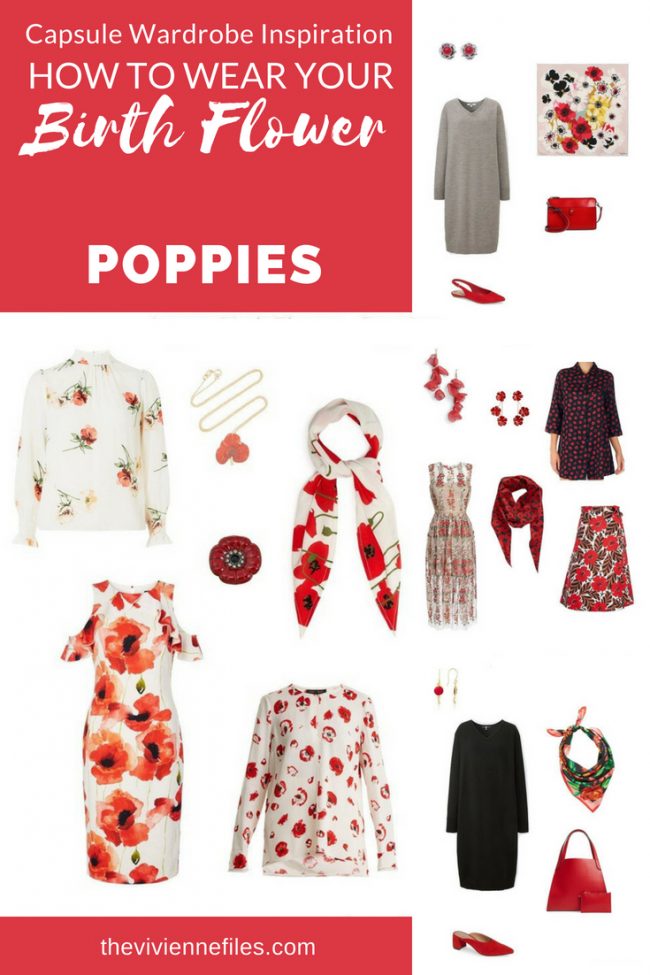 A TRAVEL CAPSULE WARDROBE INSPIRED BY POPPIES - THE BIRTH FLOWER FOR AUGUST