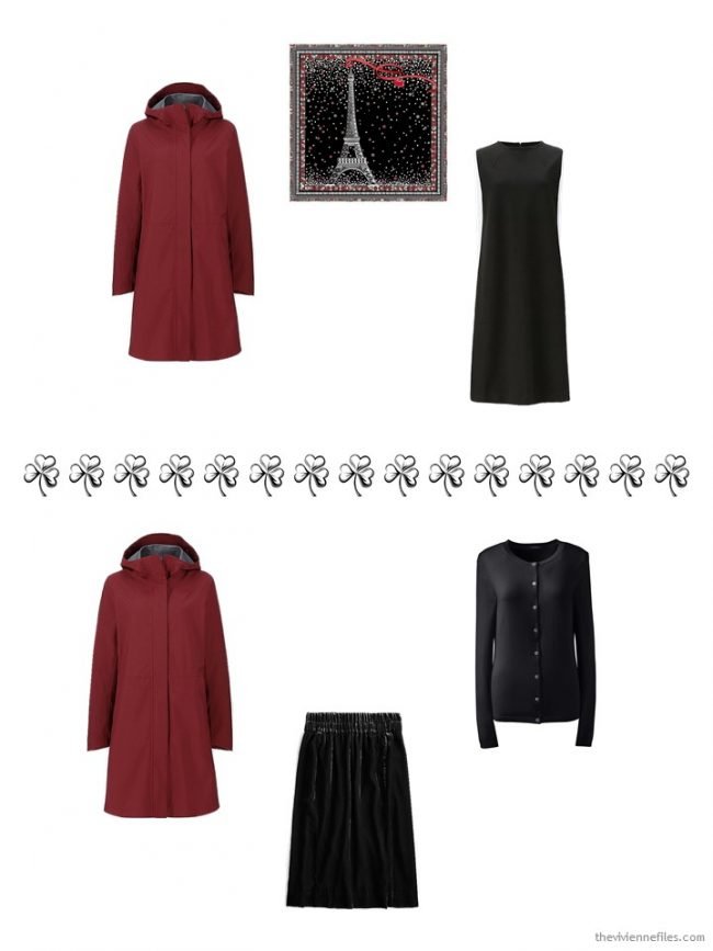 11. 2 ways to wear a wine rain jacket