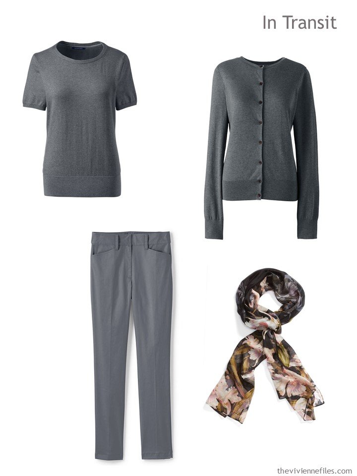 1. grey travel wardrobe