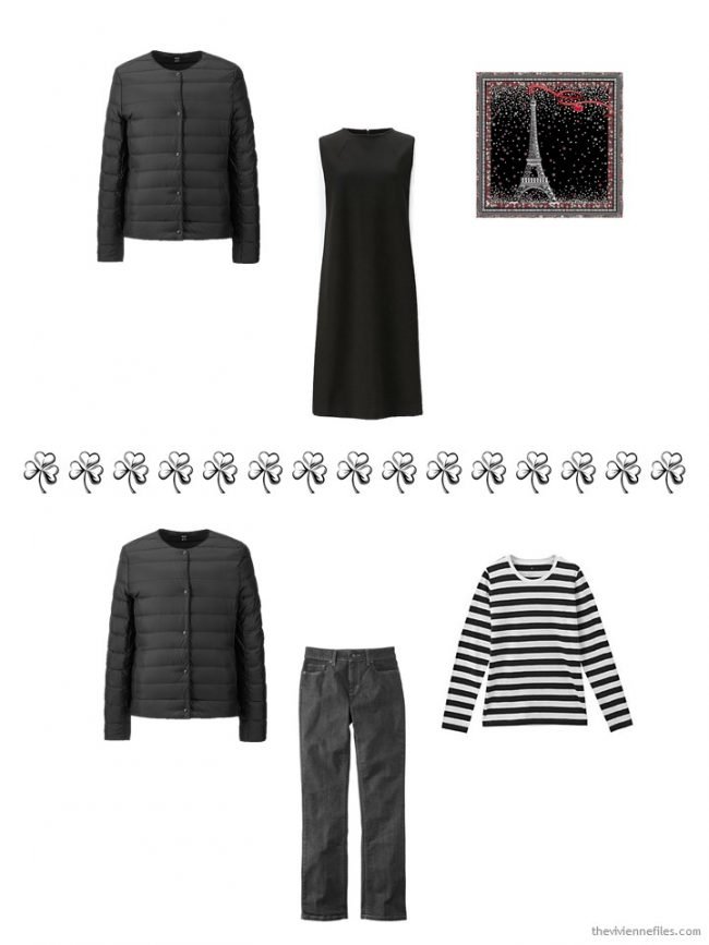 10. 2 ways to wear a black down jacket