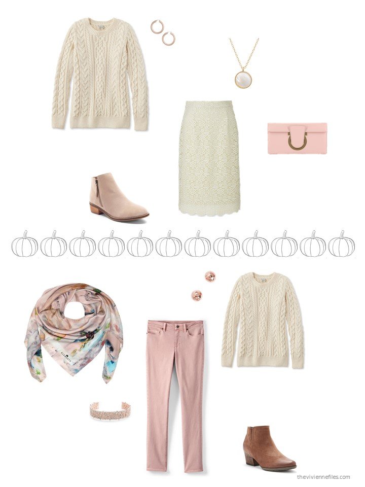 11. 2 ways to wear an ivory sweater