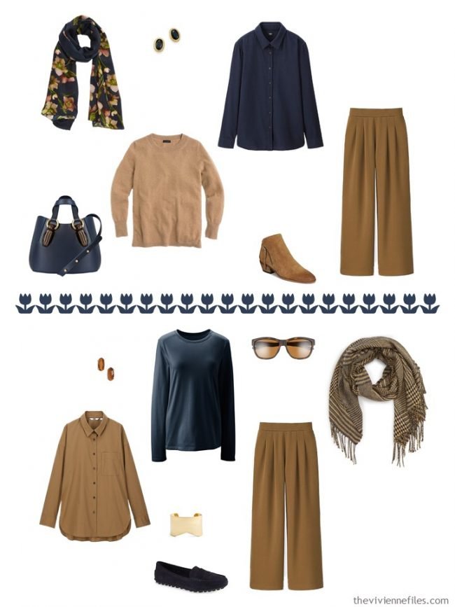 15. 2 ways to wear Nutmeg pants from a capsule wardrobe