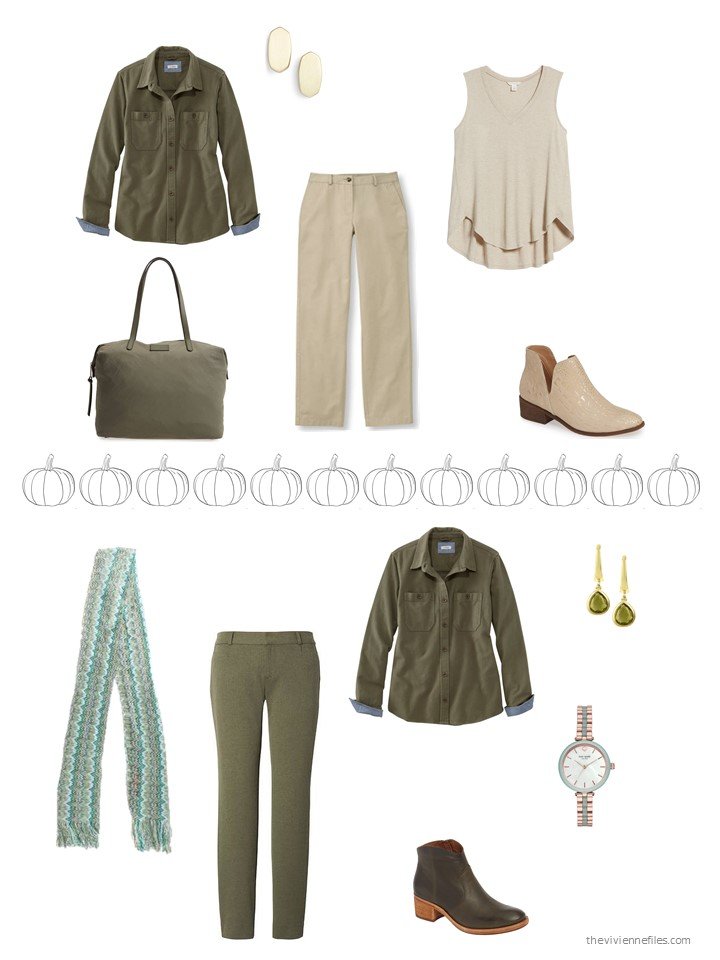 22. 2 ways to wear an olive shirt