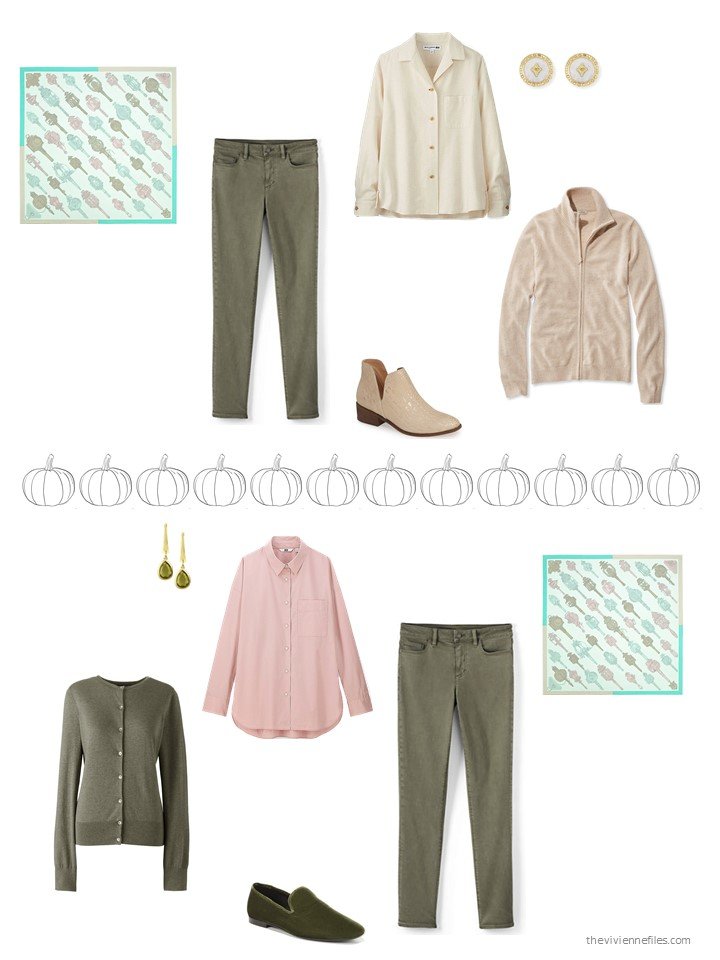 24. 2 ways to wear olive pants