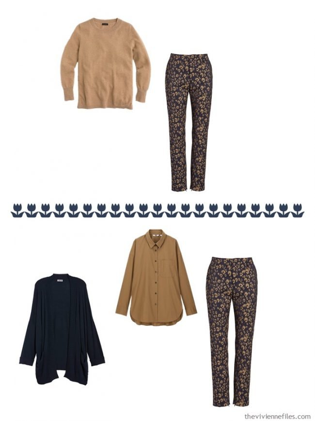 24. 2 ways to wear printed pants from a capsule wardrobe