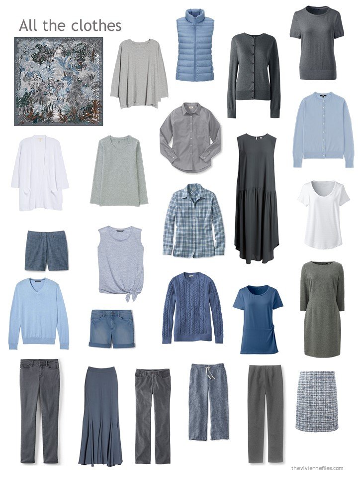 26. blue, grey and ivory wardrobe