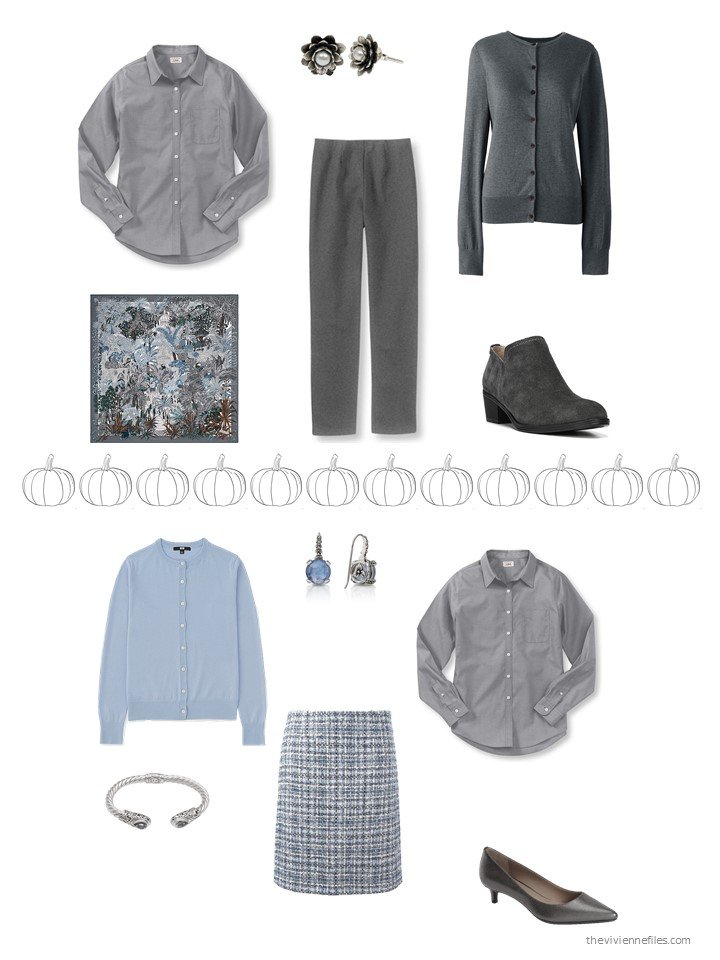 28. 2 ways to wear a grey shirt