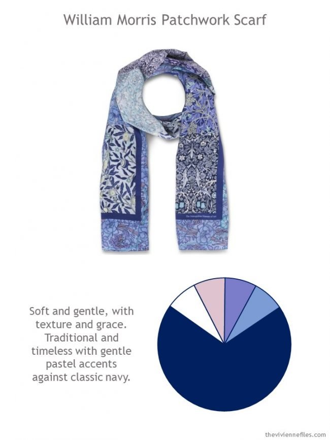 2. William Morris Scarf with style guidelines and color palette