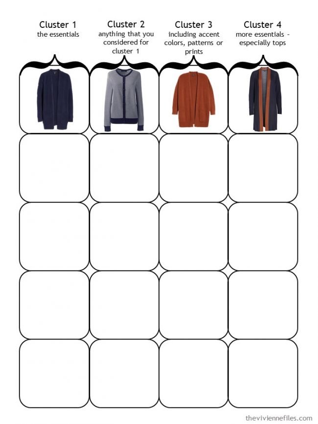 3. Starting a 4 Cluster Wardrobe with 2nd layers