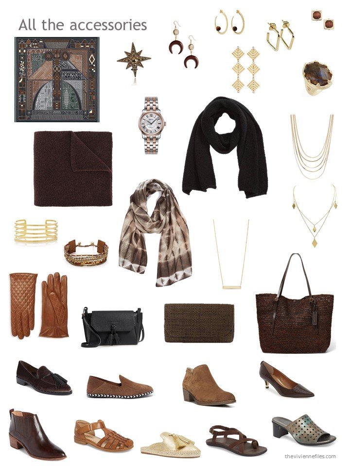 33. accessories for a mostly brown wardrobe