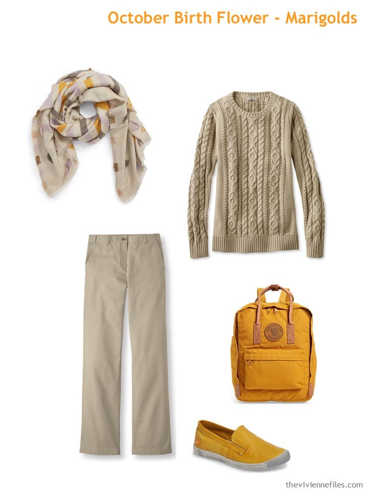 7. beige with marigold accents