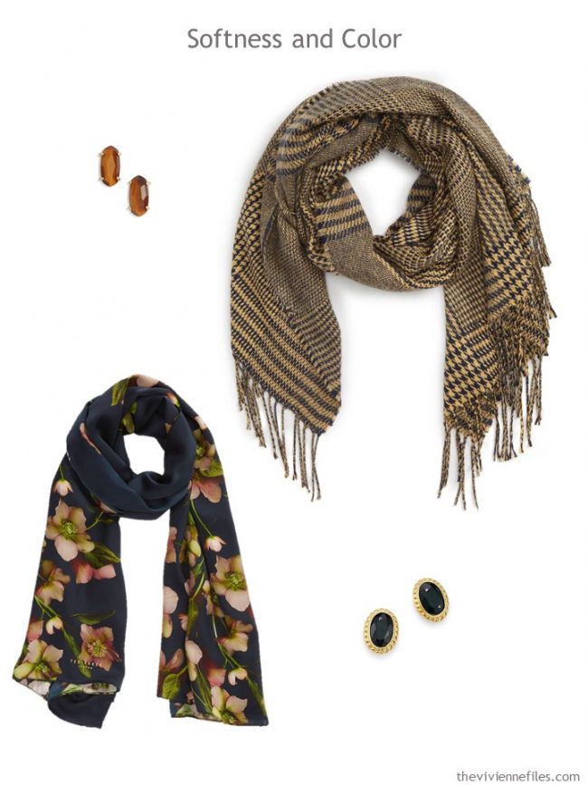 8. Softness and Color Accessories in navy and camel