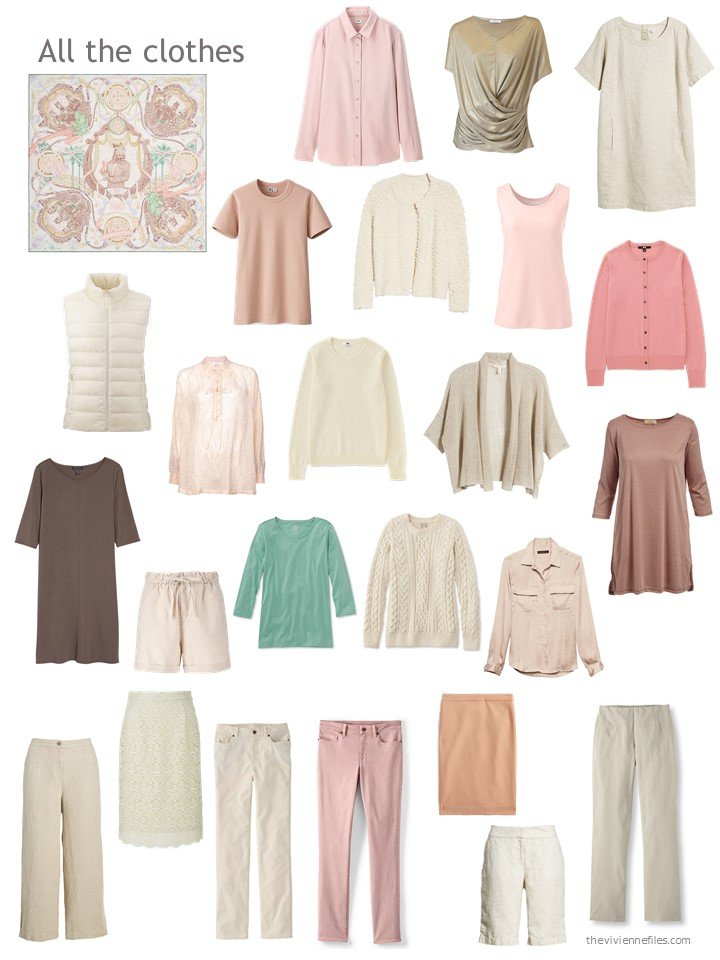 8. beige, blush and brown wardrobe