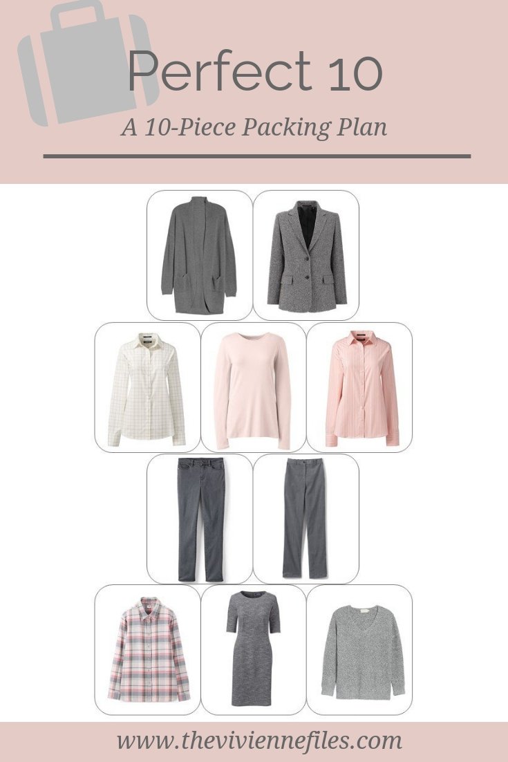 A TRAVEL WARDROBE 10-PIECE PACKING PLAN