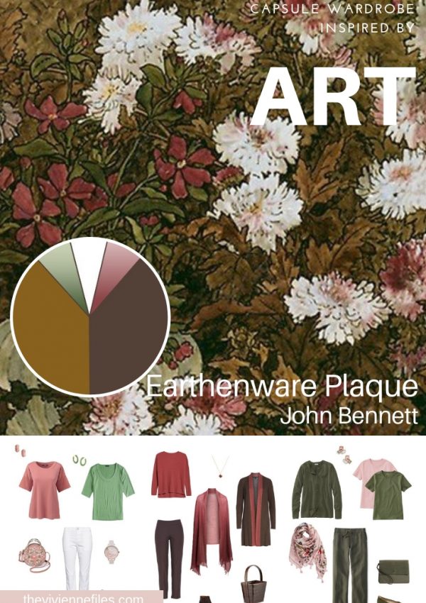 A CAPSULE WARDROBE COLOR PALETTE FOR ALL SEASONS INSPIRED BY AN EARTHENWARE PLAQUE BY JOHN BENNETT