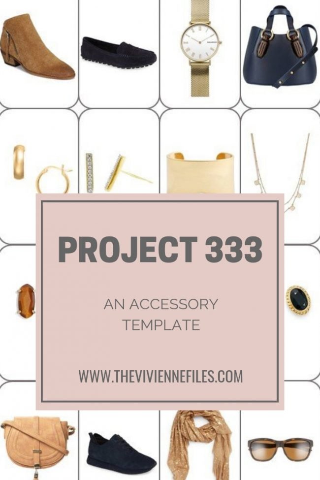 AN ACCESSORY TEMPLATE FOR A PROJECT 333 WARDROBE