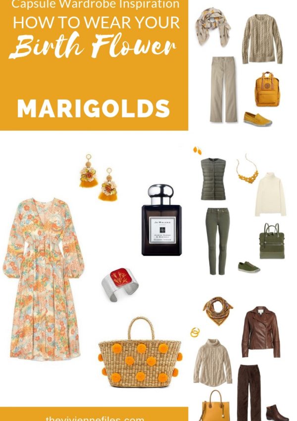 A CAPSULE WARDROBE INSPIRED BY MARIGOLDS - THE BIRTH FLOWER FOR OCTOBER