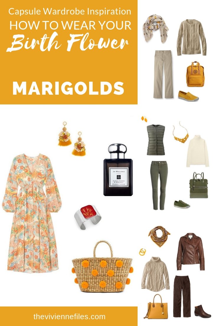 A CAPSULE WARDROBE INSPIRED BY MARIGOLDS - THE BIRTH FLOWER FOR OCTOBER