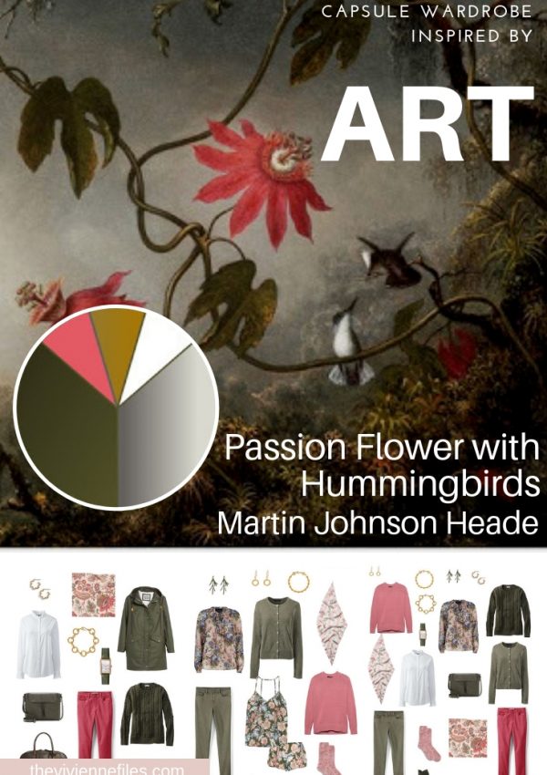 A TRAVEL CAPSULE WARDROBE INSPIRED BY PASSION FLOWER WITH HUMMINGBIRDS BY HEADE, REVISITED FOR AUTUMN 2018